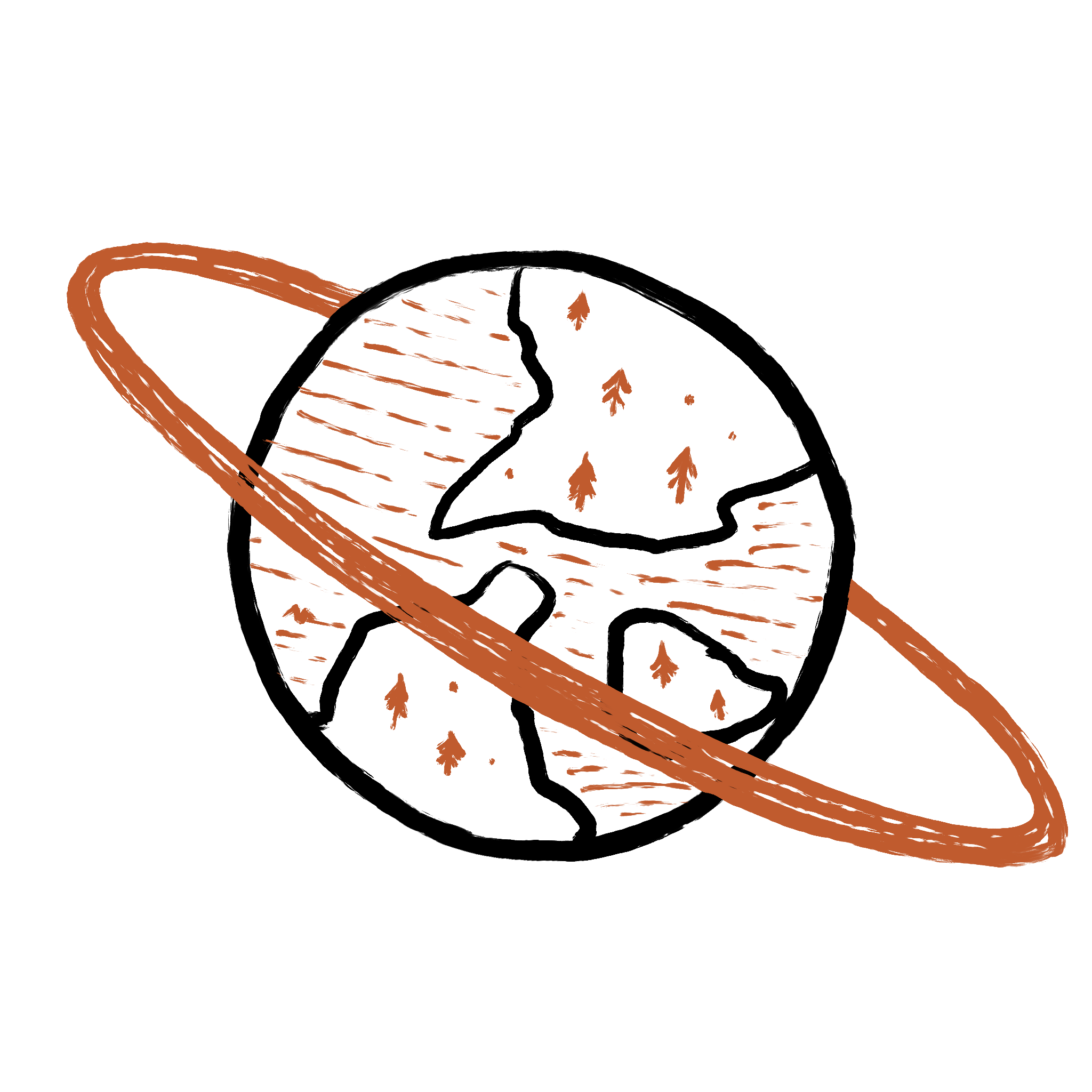 Illustrazione di un pianeta di fantasia
